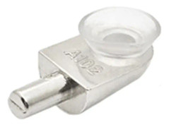 10 st Hyllfästen Väggmonterade Glashyllstöd Zink Legering Sugkopp, 26*13mm