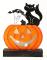 Halloween Dekoration Inomhus Pumpa Katt Ljus, Trä Halloween Borddekoration Jack O Lanterns Ljus, Ljus Upp Halloween Dekoration För Skrivbord Bord