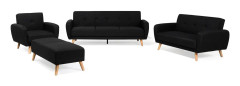 Florli Soffgrupp 2-Sits+3-Sits - Svart