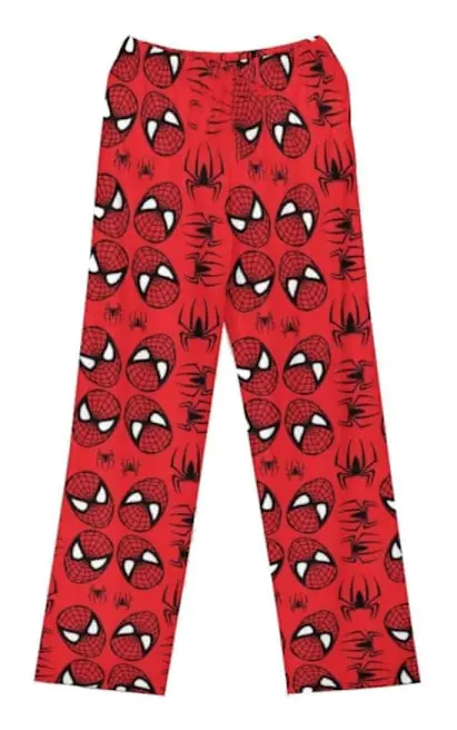 Spider-Man Bomullsbyxor i Löst Snitt för Kvinnor, Långa Pyjamasbyxor för Kvinnor och Män, Cartoon Pyjamas, Casual, Flickor, Storlek L