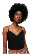 Superdry Vintage Embroidered Cami ärmlös Kort Klänning Svart M Kvinna