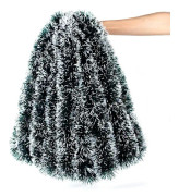 Julglittergirland, Gradient Grön X MAS Glitterhängande Girland för Inomhus Utomhus Julgran Dekoration (Mörkgrön Glitter)