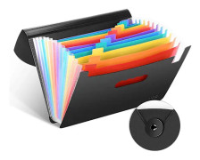 Dokumentmapp A4 Flikmapp Filorganisatör med Gummiband och