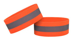 2 st Reflexband Armband Reflexiva Elastiska Armband Hög Synlighet Armband för Löpning, Cykling, Hund, Promenader, Jogging, 35 * 4 cm, Orange