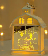 LED Ramadan-lykta, Smidesjärnsnattlampa, Bärbar Eid Mubarak-Dekoration (C) c