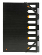 Sorteringsmapp Exactive 9-flik svart