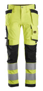 Snickers arbejdsbuks str. 54 - Hi-vis gul/sort kl. 2 - normal lgd. med stretch - 6243