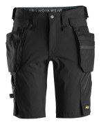 Snickers shorts 6108, stretch, aftagelige hylsterlommer, sort, str. 50