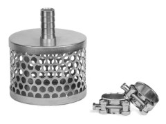 Sugsil för 38 mm / 1 1/2" sugslang+2x Solida enkelbults slangklämmor GBS.
