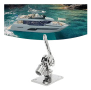 VHF-antennbas med justerbar fäste i rostfritt stål, marin kvalitet, 93 x 64 mm, för båt och yacht