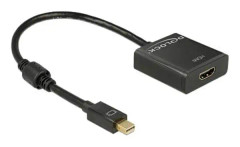 DeLOCK 62611 video cable adapter 0.2 m Mini DisplayPort HDMI Type A (Standard) Black