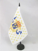 King of France Fleur de Lys bordsflagga 21x14cm - fransk royalist Hög kvalitet