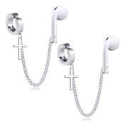 Passar för Airpods 1/2 anti-förlust örhängen öronklämmor örhängen blommor örhängen rostfritt stål anti-förlust paket skyddande fodral kvinna män, öra