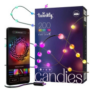 Twinkly Candies - 200 Pearl-shaped RGB LEDs Green Wire USB-C