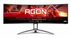 AOC Gaming AG493UCX2 - AGON Series - LED-skärm - spel - böjd - 49" (48.8" visbar) - 5120 x 1440 Dual Quad HD @ 165 Hz - VA - 550 cd/m² - 3000:1 - Dis