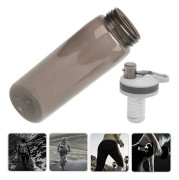 770ml Bärbar Filtrerad Vattenflaska Utomhus Vattenrenare för Camping Vandring Nödsituation Svart