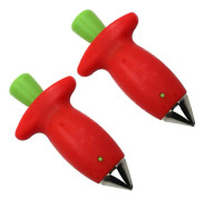 Jordgubbsavskiljare, 2 st Jordgubbsavskiljareverktyg, Jordgubbsavskiljare, Jordgubbs- och Tomatstensborttagare, Rostfritt Stål Jordgubbs- och Tomatavskiljare
