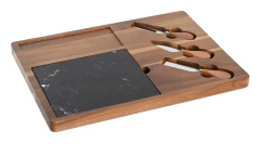 Ostbricka DKD Home Decor Marmor Akaciaträ 36 x 27 x 2 cm