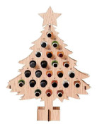 Julgran Adventskalender Vinflaskhållare, Personifierad Träräknare