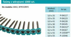 MAKITA TEJP MED SKRUVAR 3,9x25mm FÖR METALL