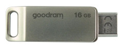 Goodram ODA3, 16 GB, USB Type-A / USB Type-C, 3.2 Gen 1 (3.1 Gen 1), 60 MB/s, Swivel, Silver