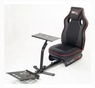 DPZ simuleringsspelsäte med ratt och pedalstöd - Simuleringscockpit för ratt PS5, Xbox Series, PS4, PC