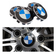 4-Pack - BMW Centrumkåpor / Hjulnav Emblem - Bil
