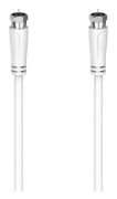 Hama Essential Line - Antennkabel - F-kontakt hane till F-kontakt hane - 1.5 m - dubbelt skärmad koaxial - vit