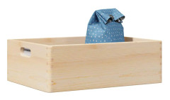 vidaXL Trälåda med handtag 40x30x13 cm massiv furu