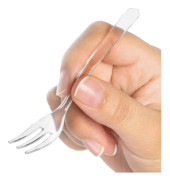 Althee Smakprovningsmini-gafflar - 500 Klar Plastgafflar för Fruktdesserter och Frysfester (50 Mini-gafflar)