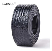 100% Koläder Bälte Utan Spänne 3,5 cm Bredd Äkta Läder Designerbälte Herr Hög Kvalitet 3.5EYUBlack 100cm