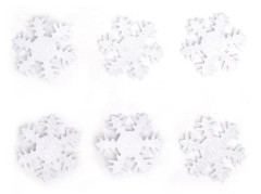 300 st Snöflingor Konfetti Jul Dekorativa Tillbehör Snöflingor Semester Ornament (26mm Silver Snöflingor Konfetti)