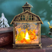 Juldekorationer Retro Bärbar Liten Nattlampa Led Prydnader Julgransprydnader Brons-Gammal Man