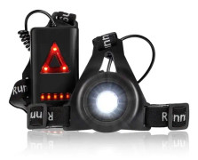 USB-laddningsbart löparljus med reflexväst, 200lm, 6W