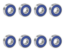 6 stycken 608RS-9 rulllager för longboard, lämpliga för ABEC9 (8 mm x 22 mm x 7 mm