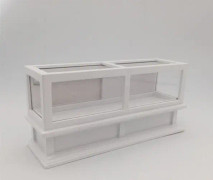 2x 1/12 Dockhus Miniatyr Vit Vitrin Vitrin Shopping Scener