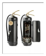 Minibar i form av brandsläckare Vinkyl Perfekt present för män Svart