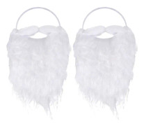 2-pack Rolig Jultomte Skägg Kostym Jultomte Skägg Vit Falskt Skägg