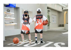 Sommarbasketshorts och T-shirt Jersey Set för barn, stil 1, storlek 24#