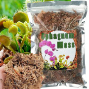 Sphagnummossa Jord för Köttätande Växter, Husorkidéer, Sarracenia, Kannväxter & Mer, Helt Naturlig (1qt)
