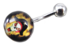 Les Trésors De Lily [F8844] - Body Piercing 'Skull' brun