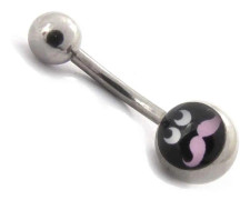 Les Trésors De Lily [J8940] - Rosa 'Moustache' Body Piercing stark rosa