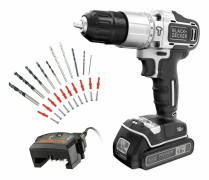 Borr- och tillbehörssats Black & Decker Silver Edition bdchd18sc1a-qw 18 V 45 Nm 30 Delar