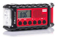 Utomhusradio Midland C1173 FM Ficklampa, uppladdningsbart Svart, Röd