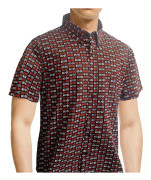 AC/DC Unisex Casual Shirt: Logo (All Over Print) (X-Large)