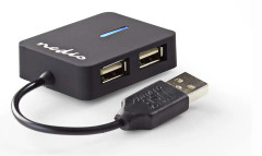Nedis USB-hubb | 4 Portar | USB 2.0 | Resestorlek