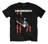 Jimi Hendrix Kids T Shirt Peace Flag Logo Official Black Ages 3-10 yrs