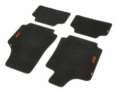 Set med bilgolvmattor FORMULA 1 CM570 Svart/Röd 4 uds