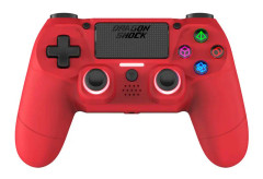 DragonShock - MIZAR BT - Röd trådlös handkontroll för PS4, PC och mobil
