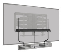 Sanus SASB1-B1 - Monteringssats (horisontell konsol, 2 armar, nedre fäste) - för soundbar - universal, depth adjustable - svart - skärmstorlek: 32"-9